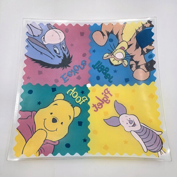 Winnie The Pooh & Friends Vintage Walt Disney Glass Ceiling Light Cover Shade - Picture 7 of 14